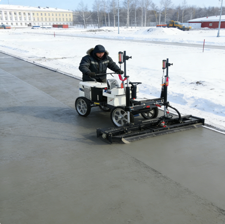Industrial Use Of Laser - Concrete Laser Screed Equipment Self Propelled