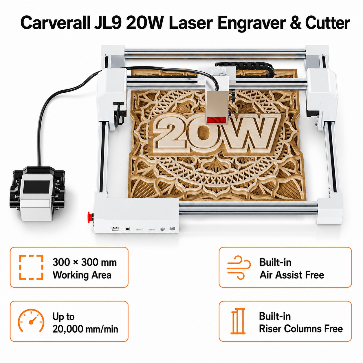 Carverall JL9 20W Laser Engrav - đánh giá và giá Industrial Laser Removal